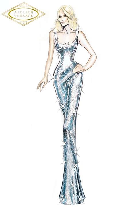 what dress did versace make for donatella versace|Donatella Versace design sketches.